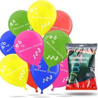 20x Luftballons Schule Ballon Einschulung ABC 1. Schulanfang zur Deko & Dekoration